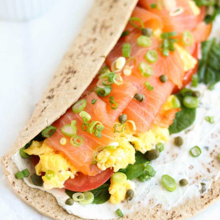 Easy Smoked Salmon Breakfast Wrap