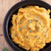 Pumpkin-Hummus-with-Sage-Leaves